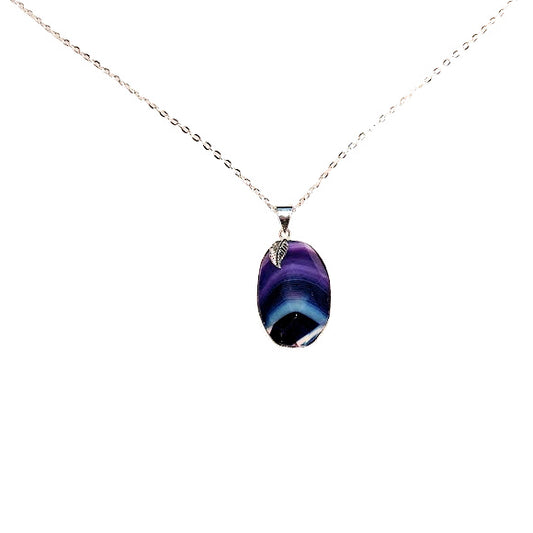 RAIN: BLUE/PURPLE AGATE PENDANT