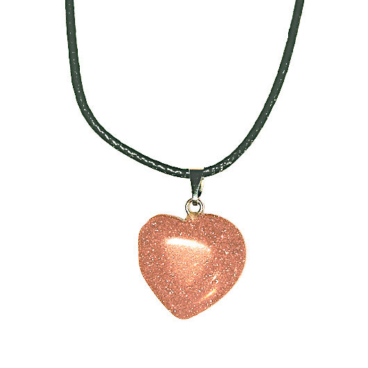 Rain: Goldstone Heart Pendant