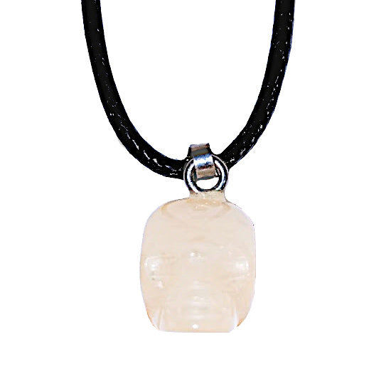 RAIN: YELLOW QUARTZ SKULL PENDANT