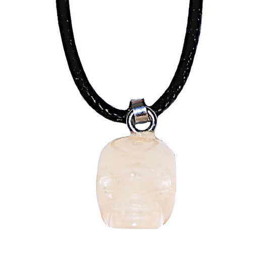RAIN: YELLOW QUARTZ SKULL PENDANT
