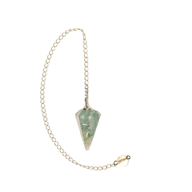 NATURE'S EXPRESSIONS: AQUAMARINE PENDULUM 22" CHAIN