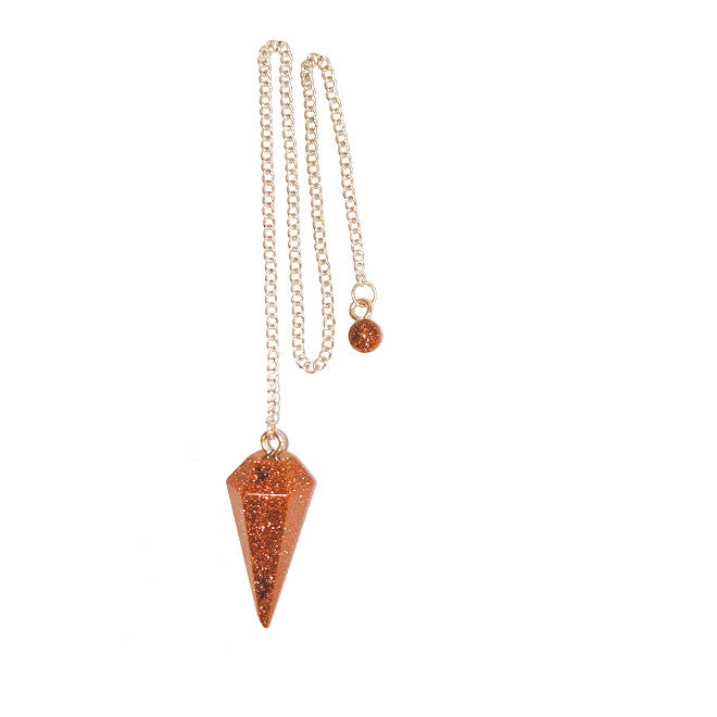NATURE'S EXPRESSIONS: GOLDSTONE PENDULUM 26" CHAIN