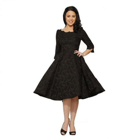 H&R: Black Brocade Dress