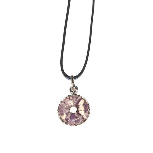 NATURE'S EXPRESSIONS: AMETHYST WIRE WRAPPED NECKLACE
