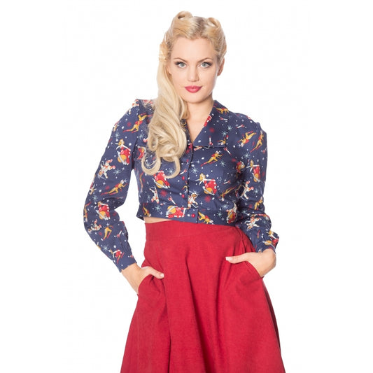 Banned: Space Vamps Collared Top