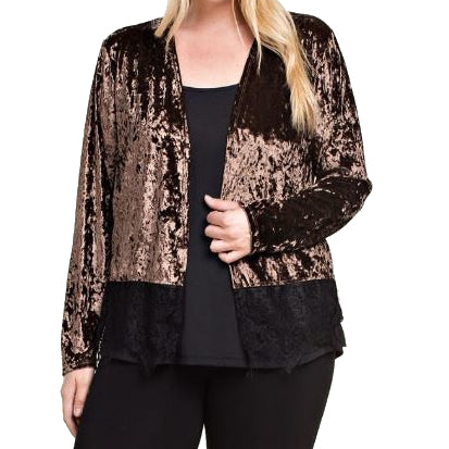 Vocal: Mocha Bomber Jacket Plus Size