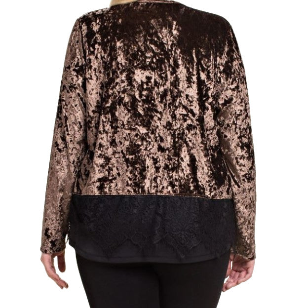 Vocal: Mocha Bomber Jacket Plus Size