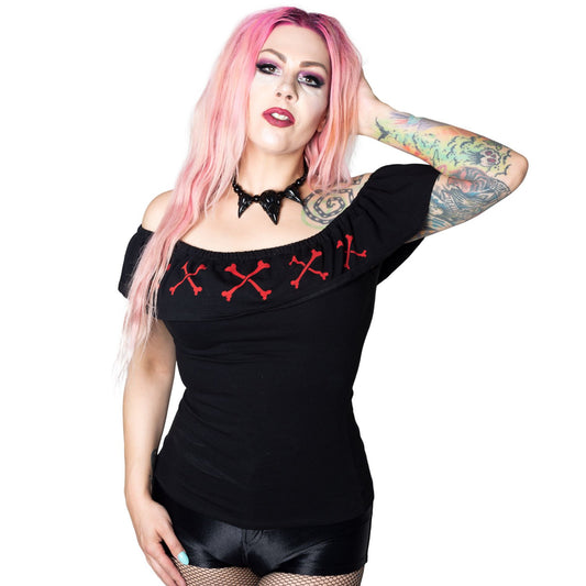 Kreepsville: Ruffle Top Crossbones