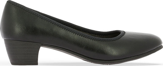 Jana: Black Nappa Heel