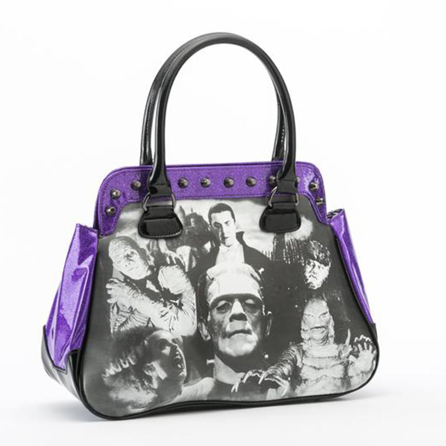 ROCK REBEL: PURPLE MONSTER COLLAGE BAG