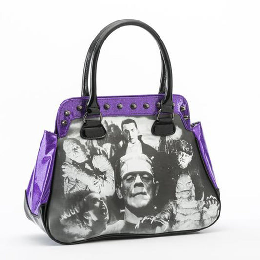 ROCK REBEL: PURPLE MONSTER COLLAGE BAG