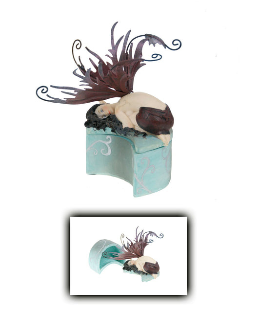 Zemeno: Night Fairy Crescent Moon Trinket Box