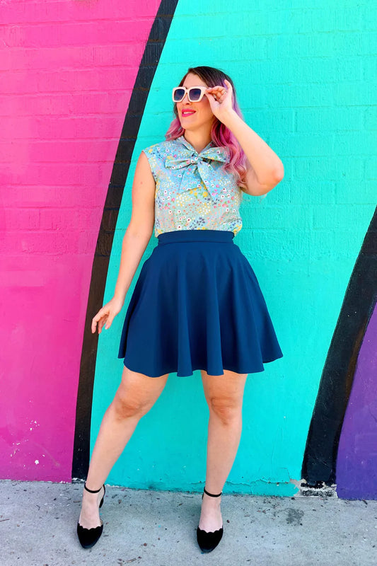 Retrolicious: Ocean Blue Skater Skirt