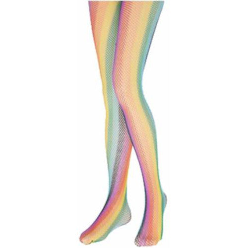 SKS: RAINBOW FISHNET TIGHTS ONE SIZE