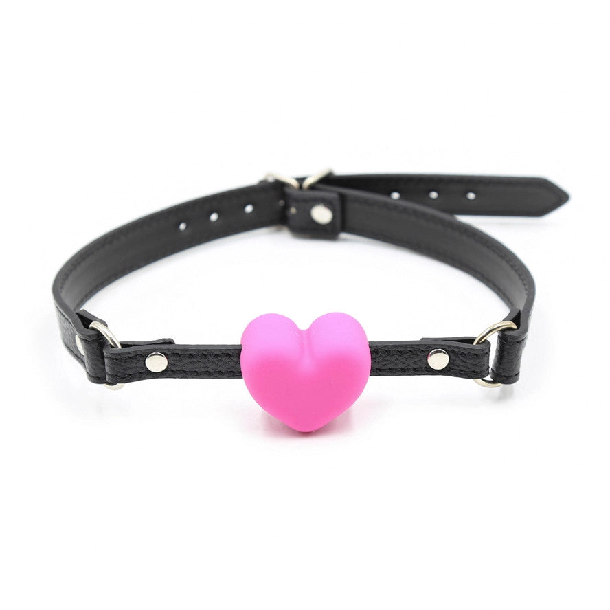 Plesur: Pink Silicone Heart Ball Gag