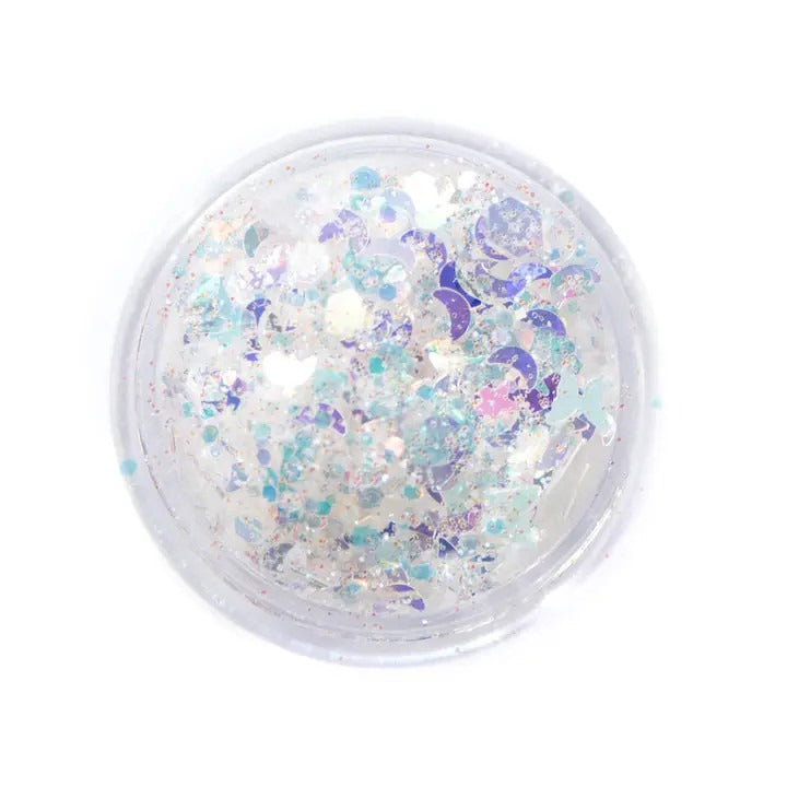 Lunautics: Moon Beams - Iridescent Chunky Glitter Mix with Moons and Stars