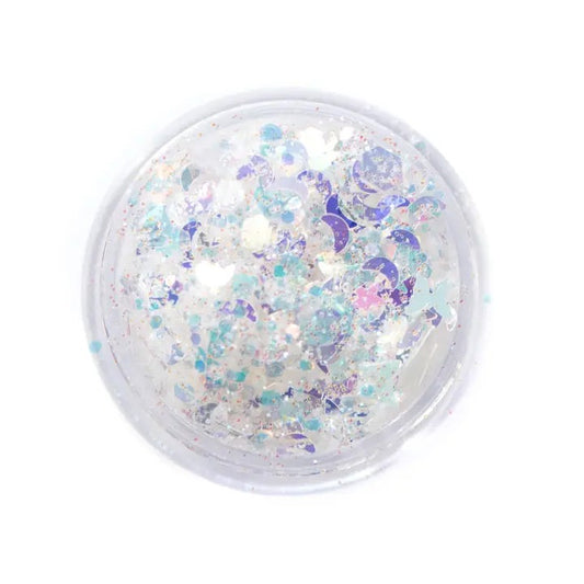 Lunautics: Moon Beams - Iridescent Chunky Glitter Mix with Moons and Stars