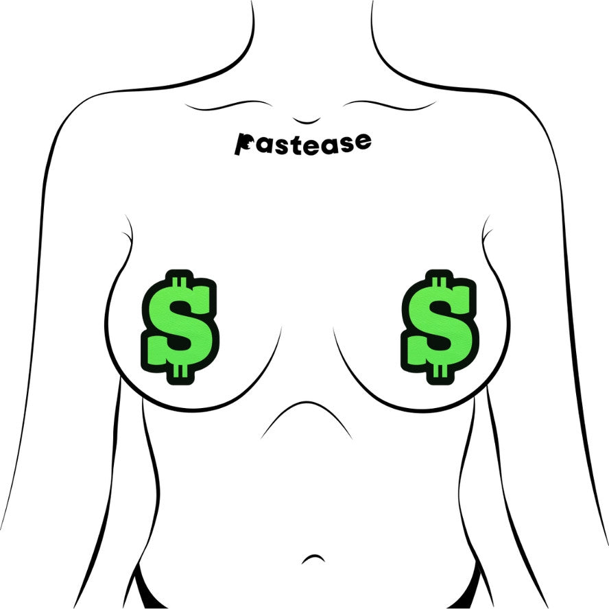 Pastease: Neon Green Dollar Signs