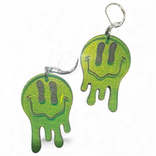 Taco: Smiley Face Drip Earrings