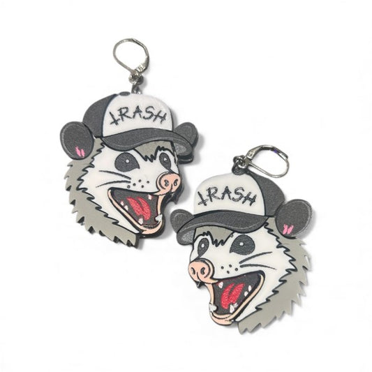 Taco: Possum Trash Buddy Earrings