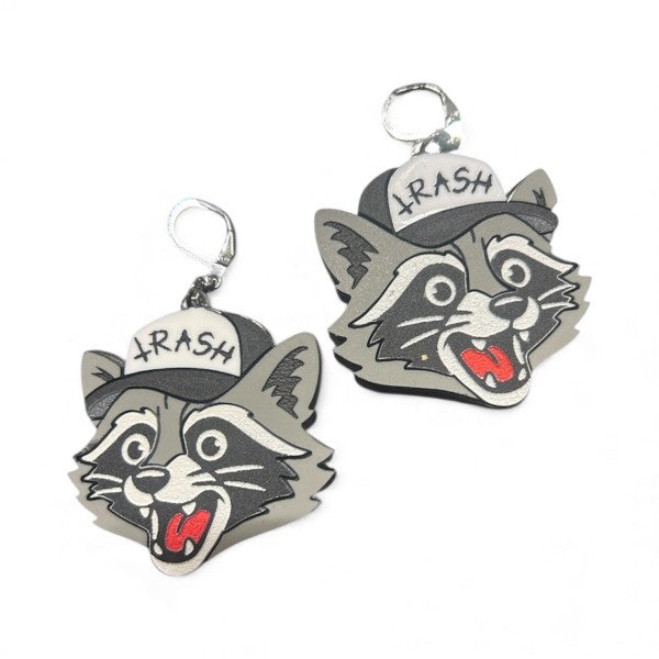 Taco: Raccoon Trash Buddy Earrings