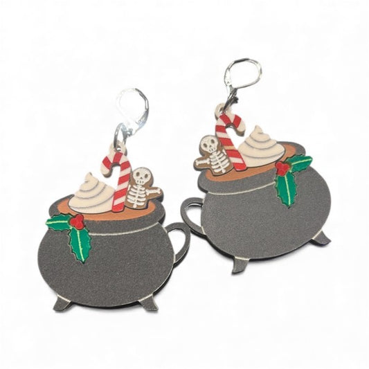 Taco: Christmas Cauldron Earrings