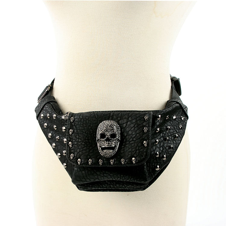 Comeco Inc: Studded Skull Fanny Leatherette Vinyl