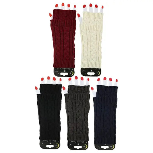 Cap Zone: Cable Knitted Fingerless Arm Warmer Sleeve