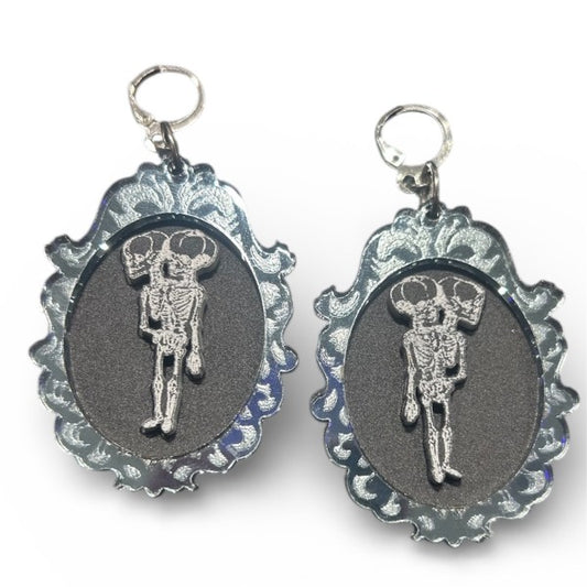 Taco: Two-Headed Alien Portrait Earrings
