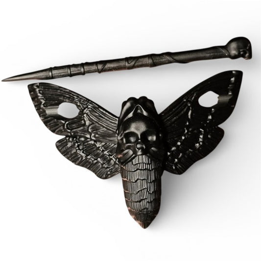 Taco: Large Death Moth Hair Pin