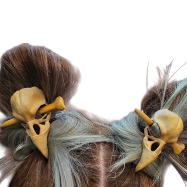 Taco: 2-pack Mini Raven Skull Hair Pins