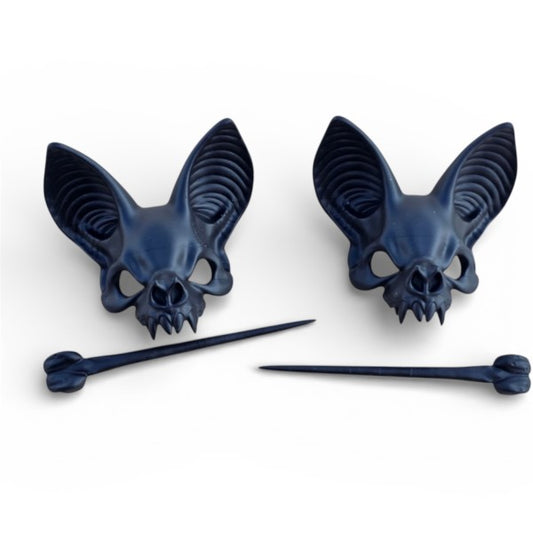 Taco: Mini Bat Hair Pins Black