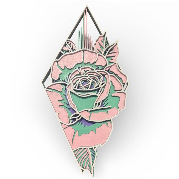 Taco: Pink & Mint Rose Layered Bois