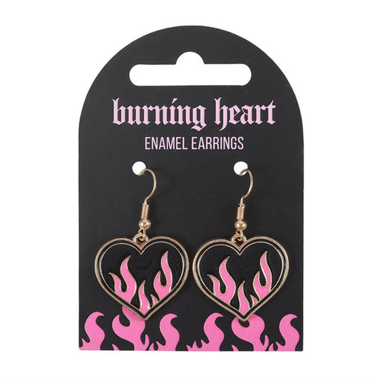 Something Different: Burning Heart Y2K Earrings
