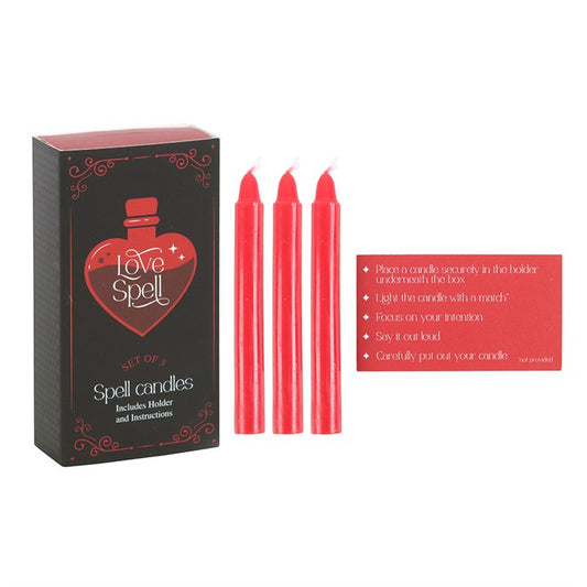 Something Different: Set of 3 Love Spell Candles Box Set