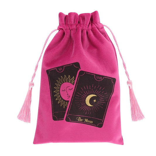 Something Different: Pink Tarot Card Drawstring Pouch