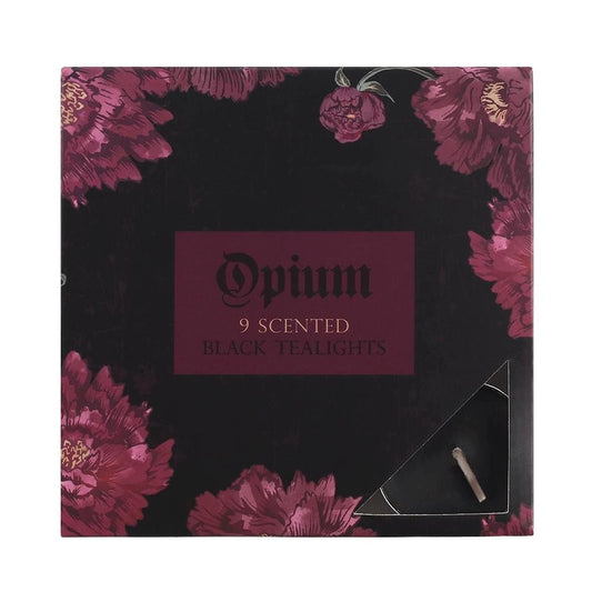 Something Different: Pack of 9 Opium Scented Black Tealights