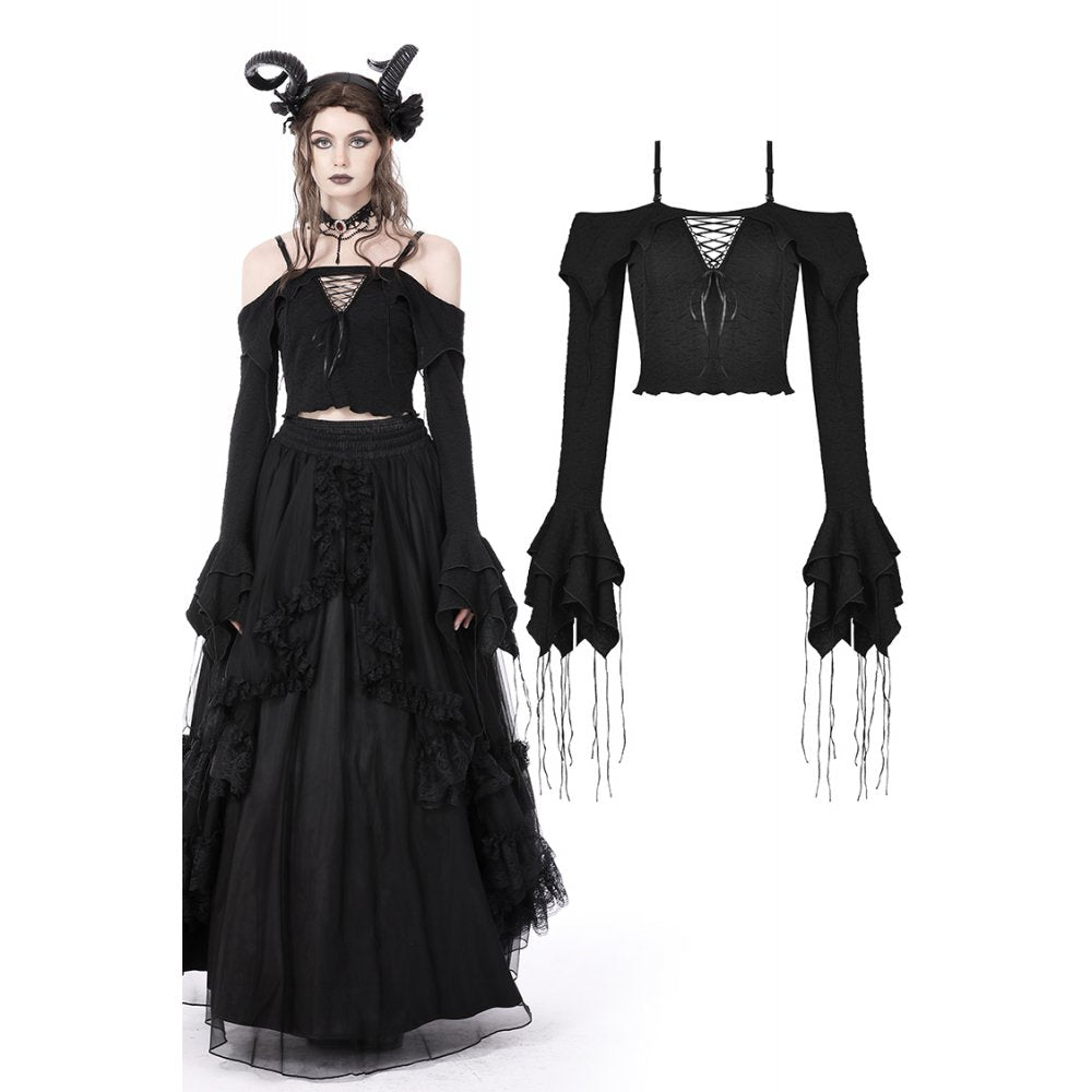 Dark In Love: Gothic Off-Shoulder Princess Top
