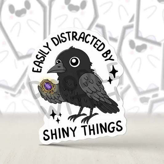 DW: Distracted By Shiny Things Sticker (2x2.5)