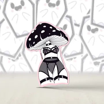 DW: Mushroom Lady Witchy Lingerie Sticker (1.6x2.5)