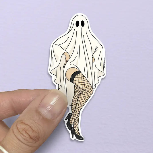 DW: Witchy Ghost Pin Up Sticker (1.2X2.5)