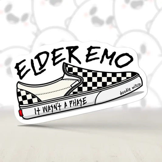 DW: Elder Emo Shoe Sticker (1.2x2)