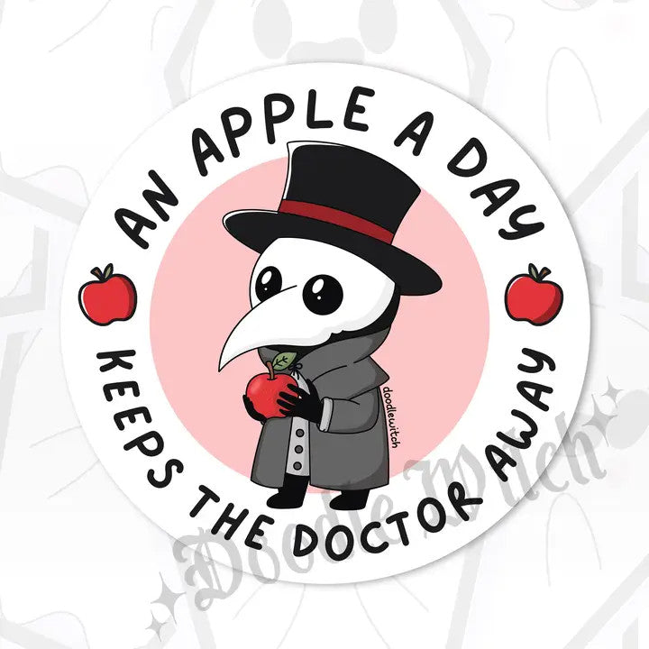DW: An Apple A Day Sticker (2x2)