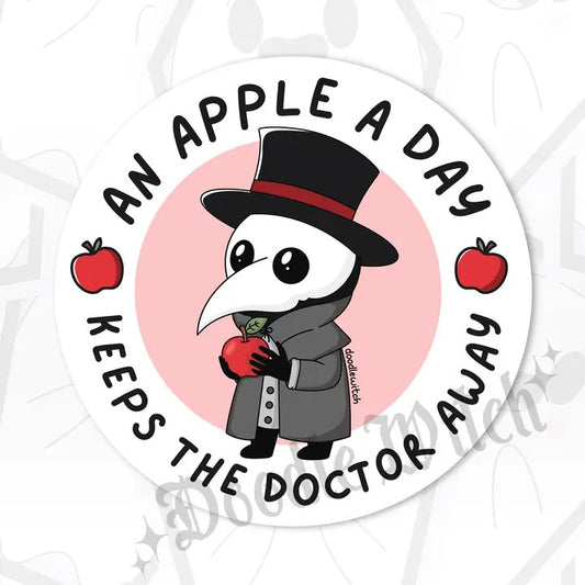 DW: An Apple A Day Sticker (2x2)