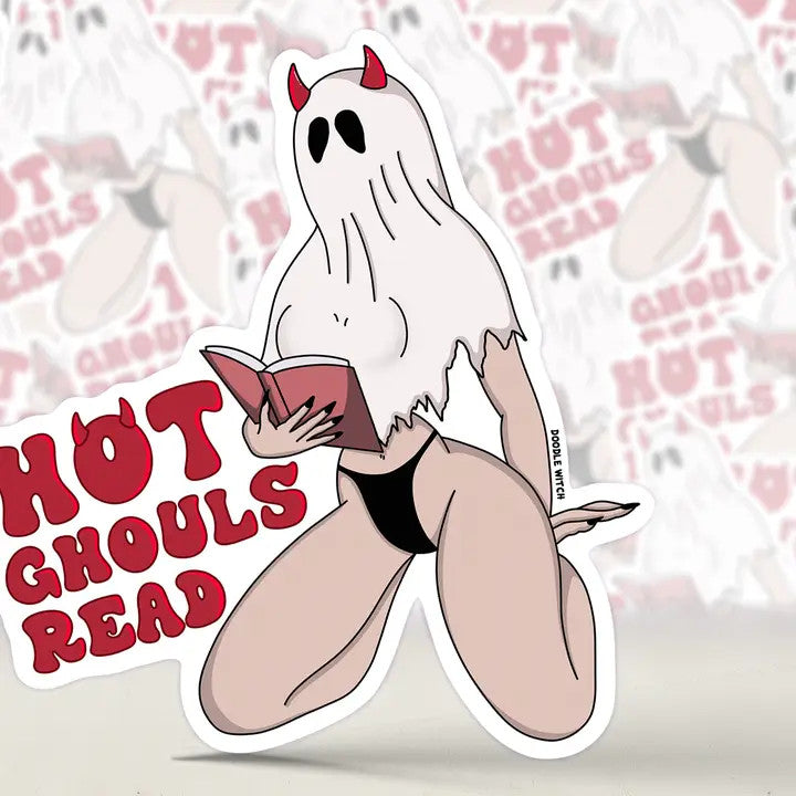 DW: Hot Ghouls Read Sticker (2.5x3)