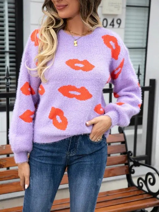 MS: Fuzzy Lips Sweater