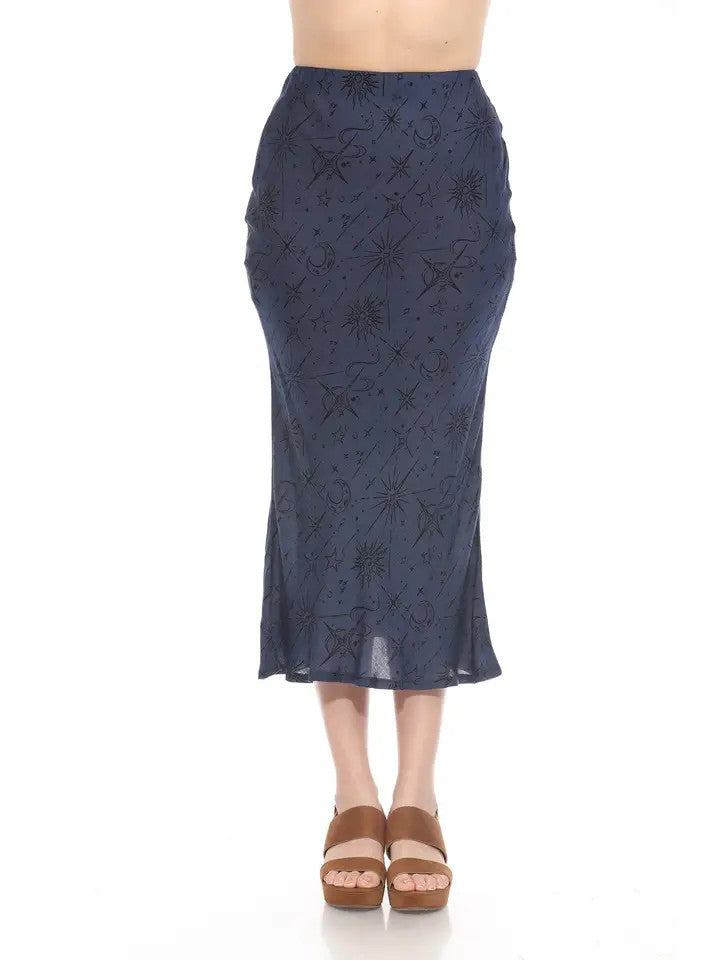 Lakhays: Celestial Bias Cut Skirt