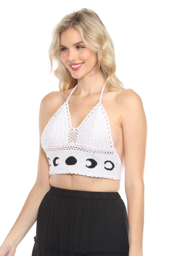 Lakhays: Moon Cycle Crochet Halter Top