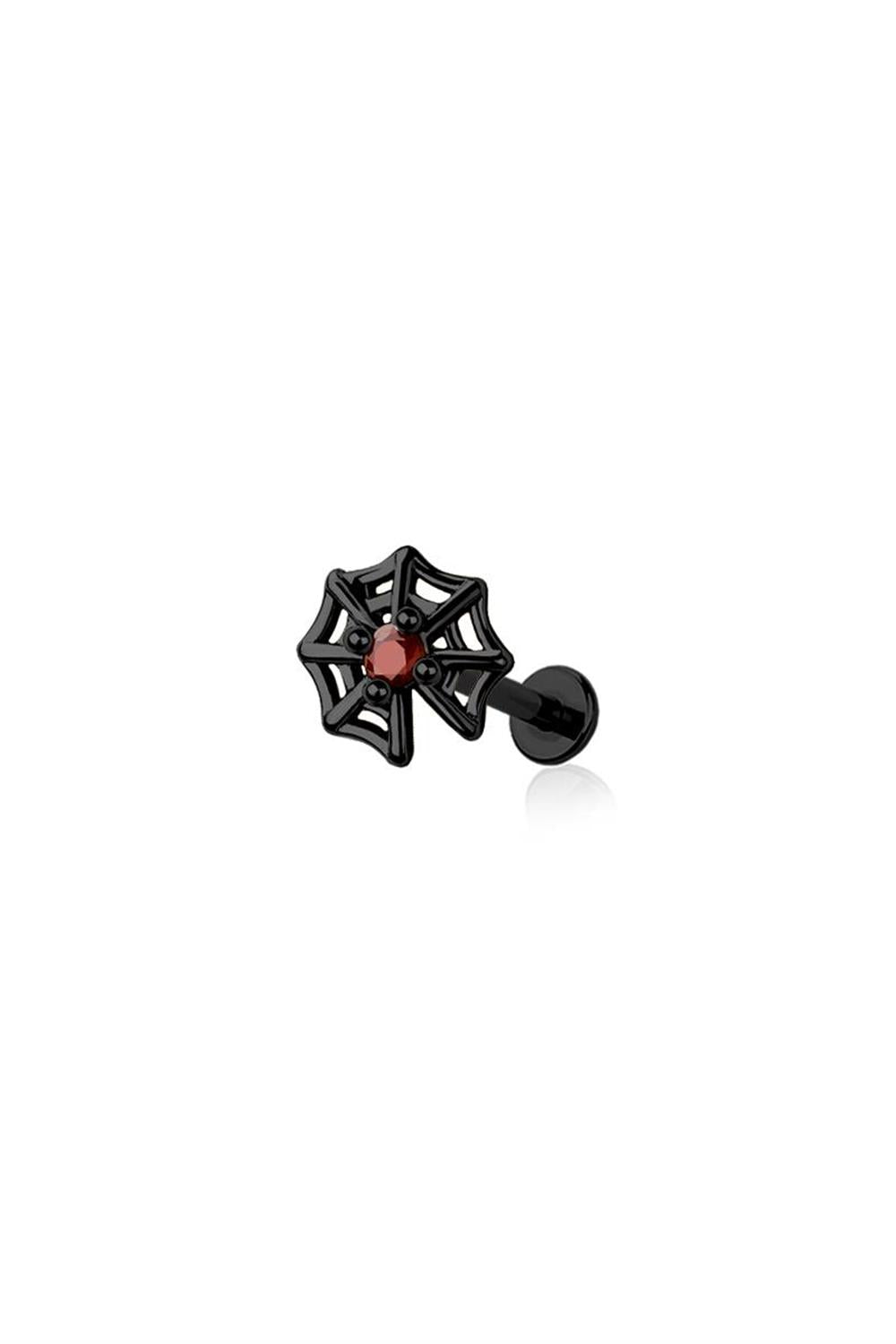 Crave: SS Threadless Push-in 18G Spider Web Labret