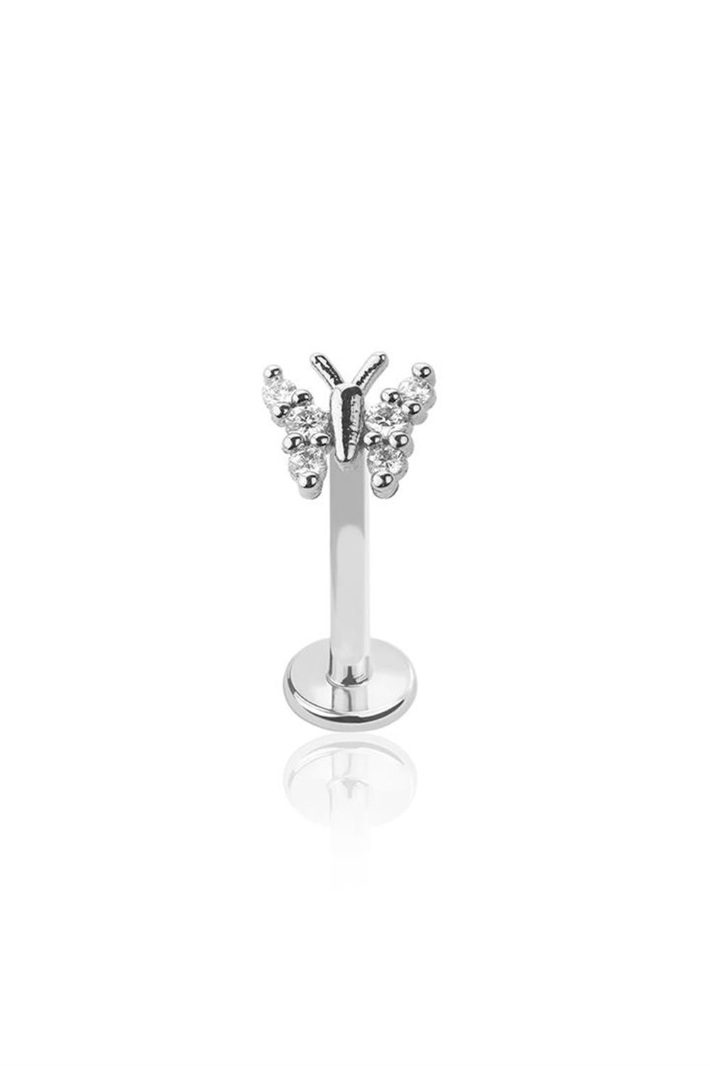 Crave: Triple Star CZ Threadless Push-In Labret